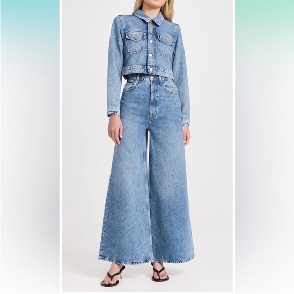 NWT Mother Denim SNACKS The Sugar Cone Skimp Wide Leg Jeans Mouthful 26